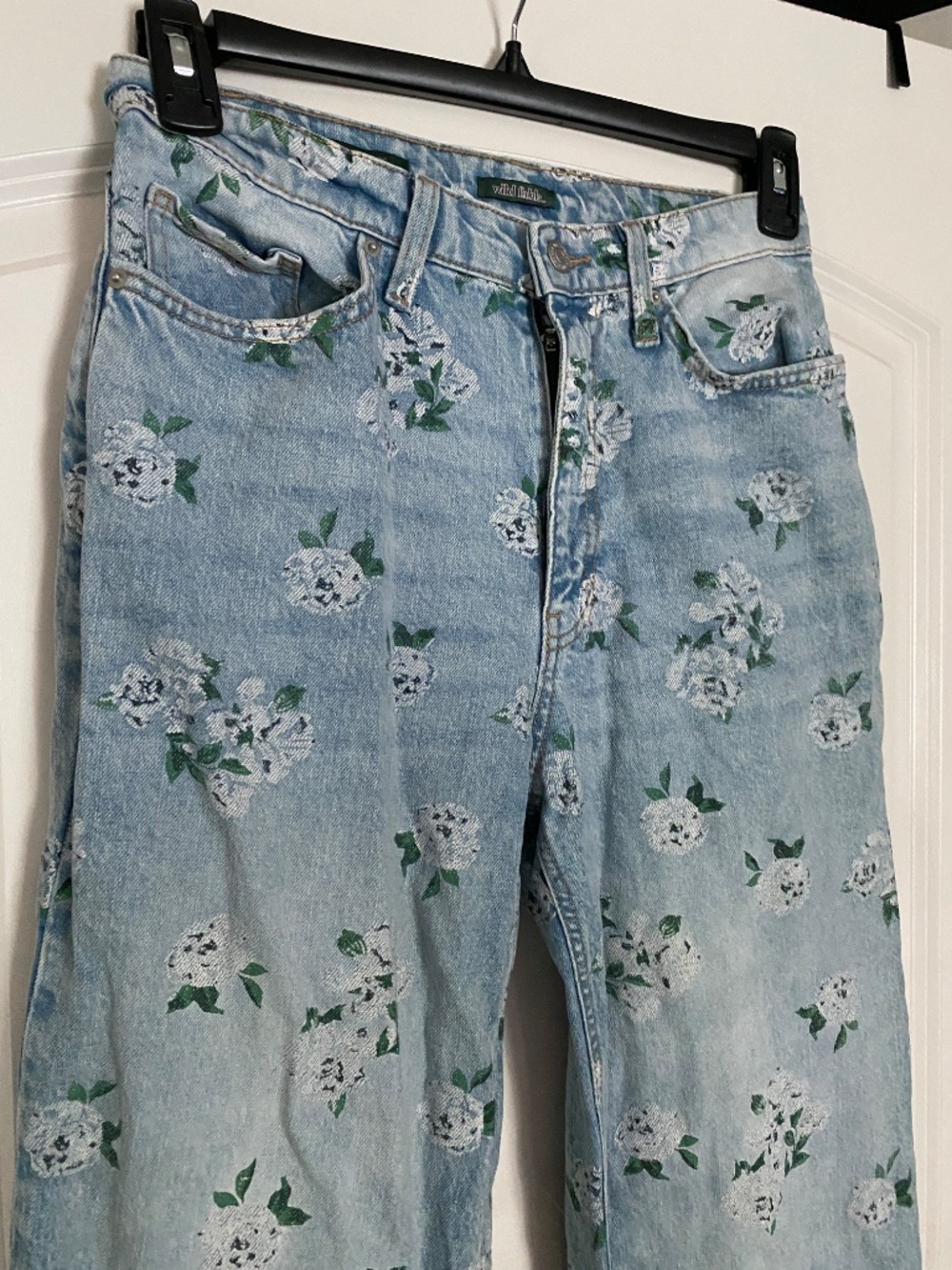 Wild fable 90s relaxed straight floral print jeans size 6 - Picture 2 of 4